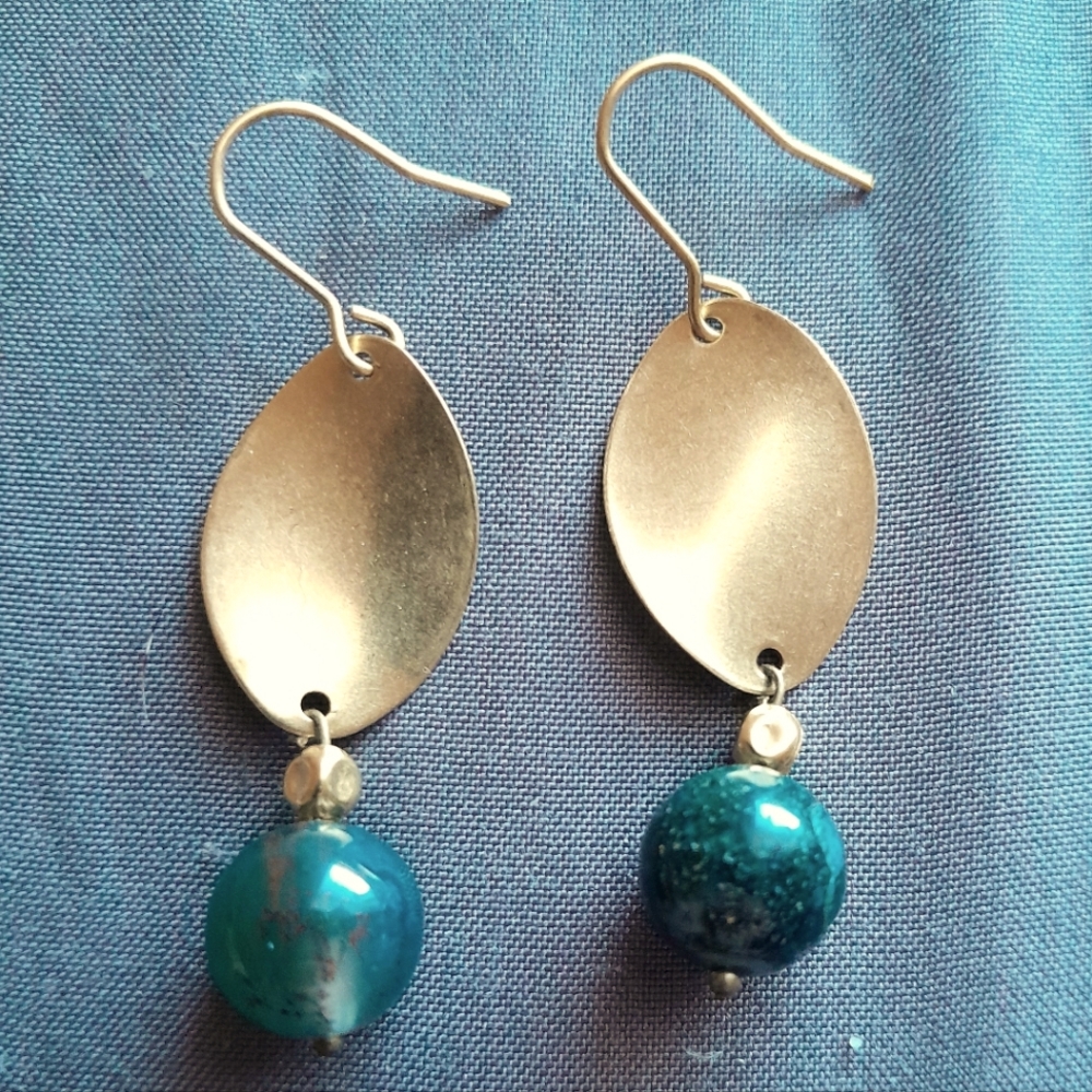 Handmade 2" Indian Agate Dangles